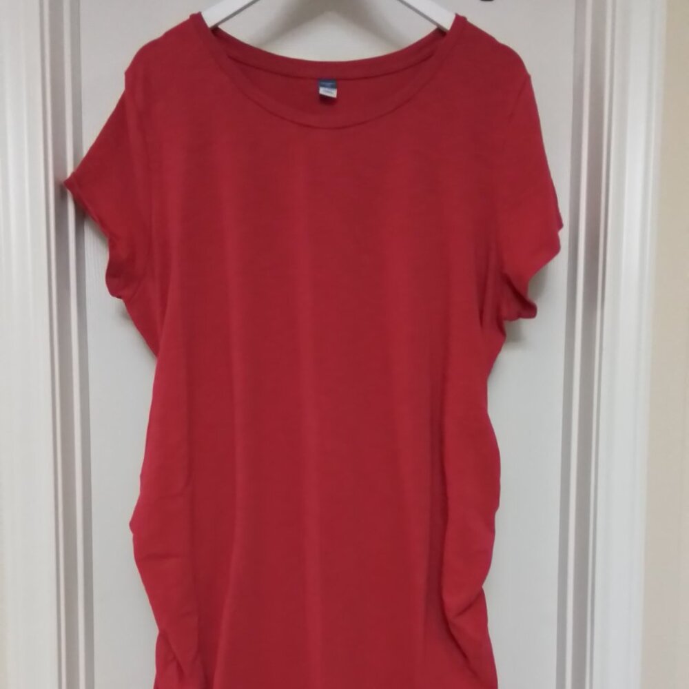 Old Navy Side Ruched Maternity Dress Bergonia Rose XXL